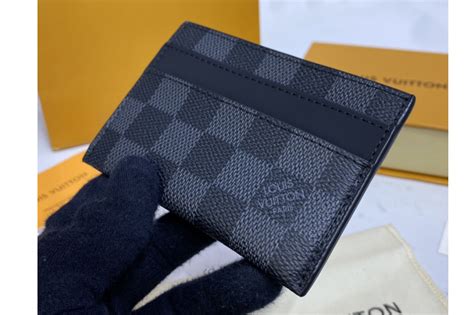 Double Card Holder Damier Graphite Canvas 